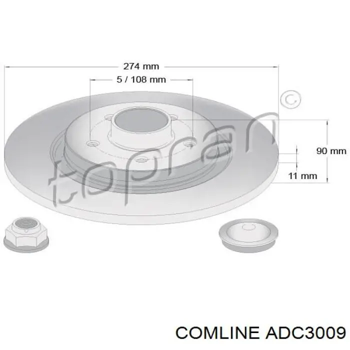 Тормозные диски ADC3009 Comline