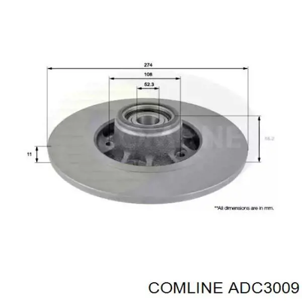 Тормозные диски ADC3009 Comline