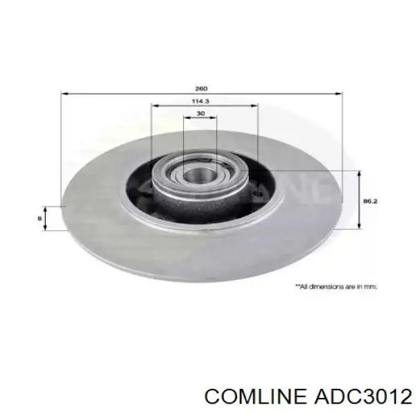 Тормозные диски ADC3012 Comline