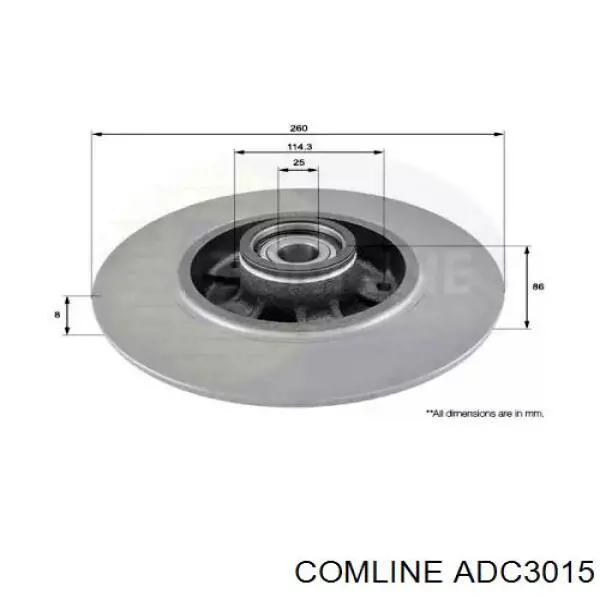 ADC3015 Comline Дисковый тормоз