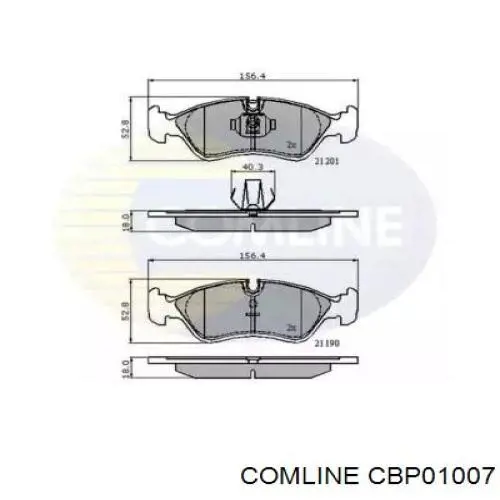 Передние тормозные колодки CBP01007 Comline