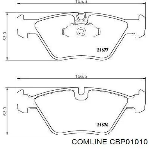 Pastillas de freno delanteras CBP01010 Comline