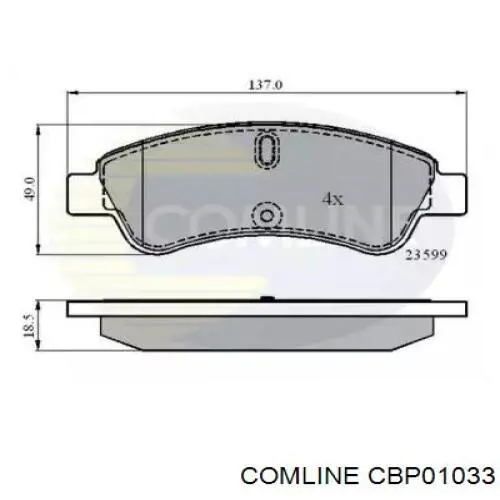 Купить CBP01033 Comline Колодки тормозные