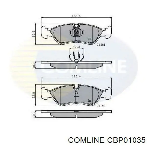 Купить CBP01035 Comline Колодки тормозные