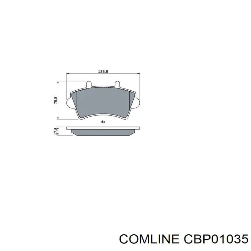 Передние тормозные колодки CBP01035 Comline