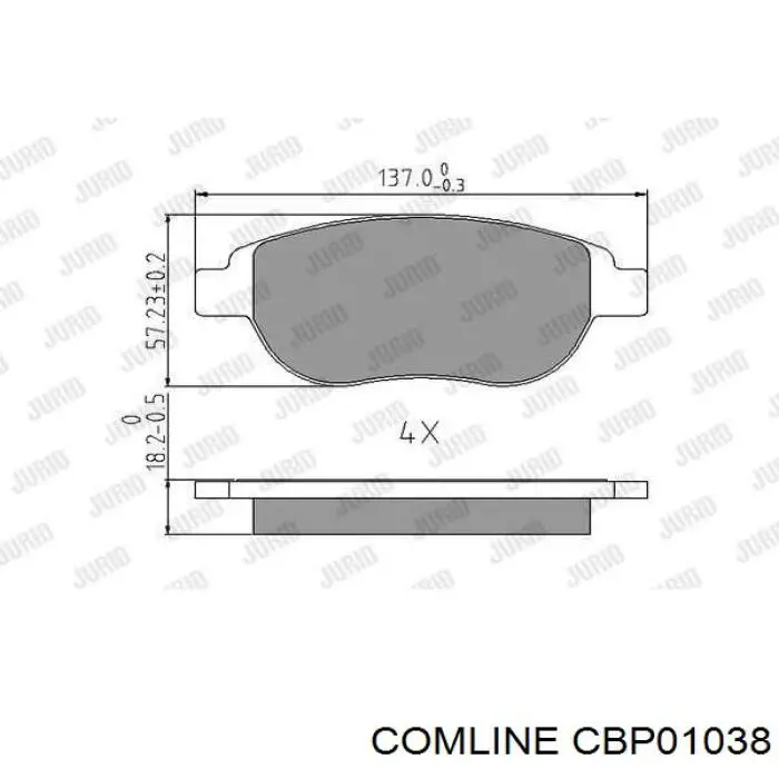 Передние тормозные колодки CBP01038 Comline