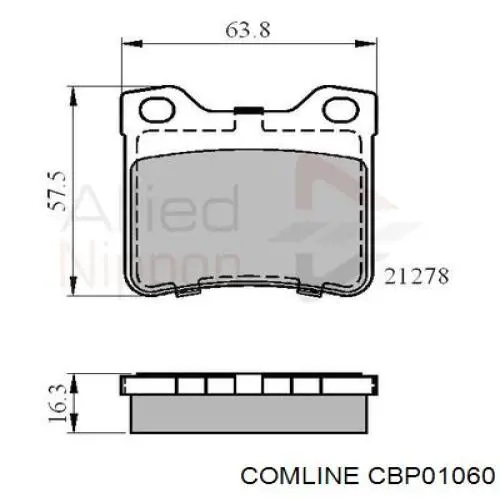 CBP01060 Comline задние тормозные колодки