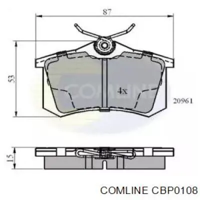 Купить CBP0108 Comline Колодки тормозные задние, дисковые