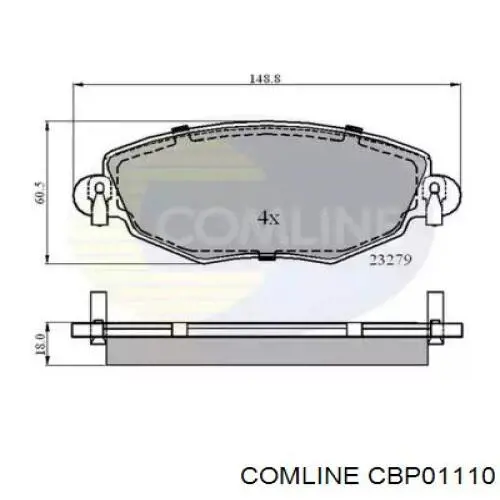 CBP01110 Comline Колодки передние