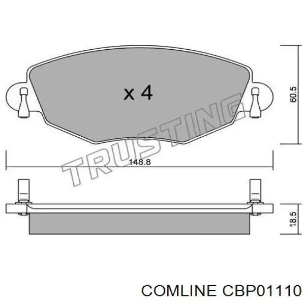 Колодки Comline CBP01110 цена, от 20.33 USD