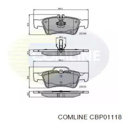 Задние тормозные колодки CBP01118 Comline