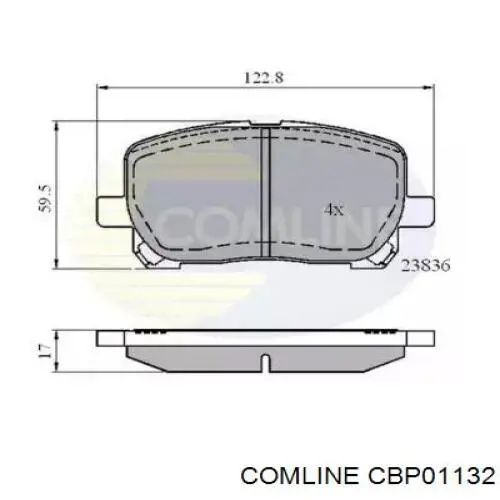 CBP01132 Comline Колодки передние