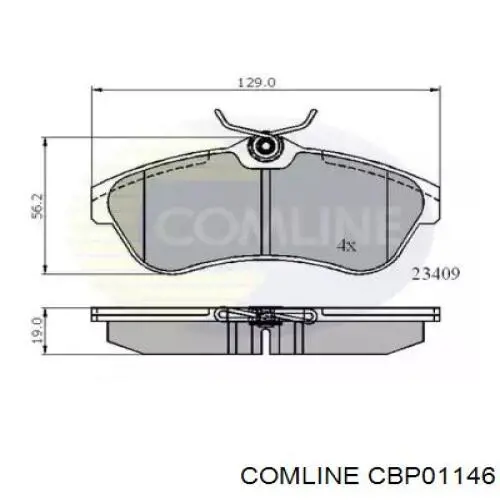 CBP01146 Comline колодки тормозные передние дисковые