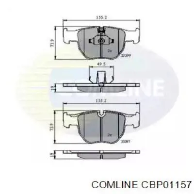 Передние тормозные колодки CBP01157 Comline