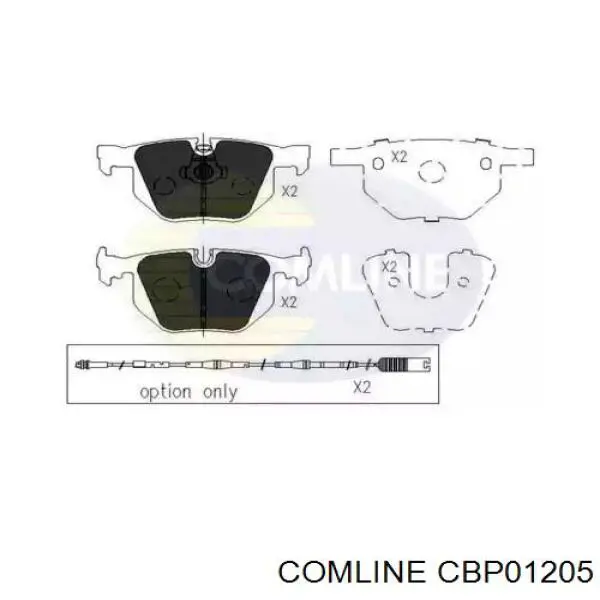 Колодки тормозные задние дисковые Comline CBP01205