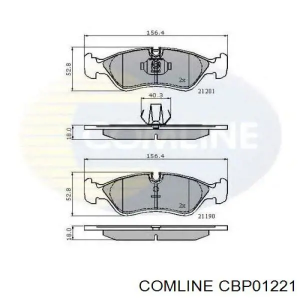 CBP01221 Comline Колодки передние