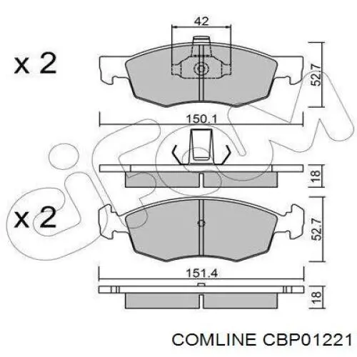 Купить CBP01221 Comline Колодки тормозные