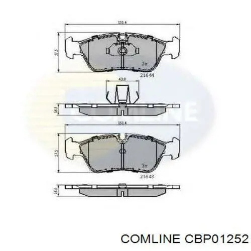 CBP01252 Comline Колодки тормозные дисковые комплект
