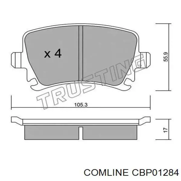 Колодки дисковые  Comline CBP01284 цена, от 15.63 USD