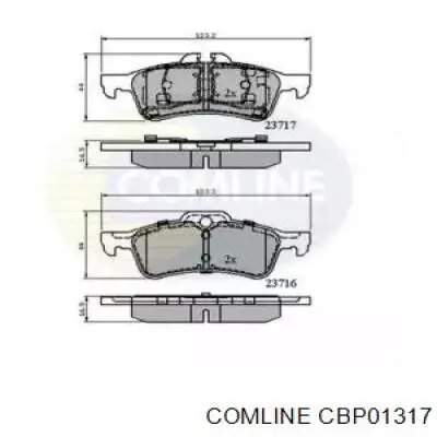 Задние тормозные колодки CBP01317 Comline