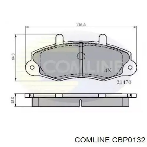 CBP0132 Comline колодки тормозные передние дисковые
