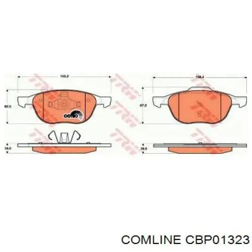 Тормозные колодки Comline CBP01323