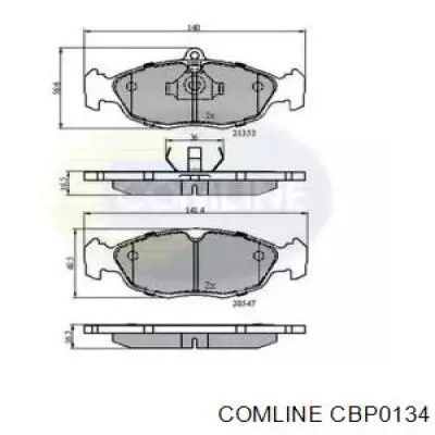 CBP0134 Comline sapatas do freio dianteiras de disco