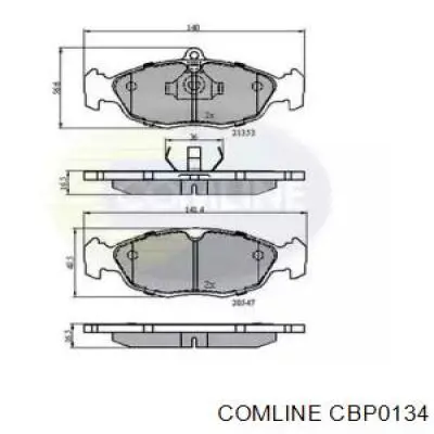 Передние тормозные колодки CBP0134 Comline