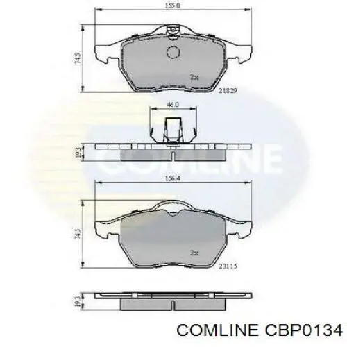 CBP0134 Comline Колодки передние