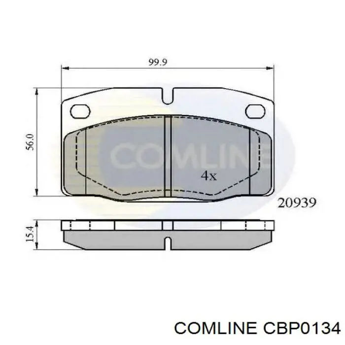 Колодки Comline CBP0134 цена, от 12.15 USD
