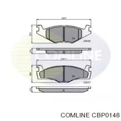 Передние тормозные колодки CBP0148 Comline