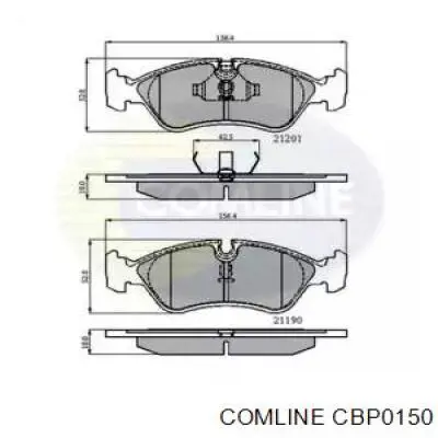 Передние тормозные колодки CBP0150 Comline