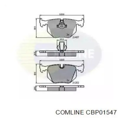 Задние тормозные колодки CBP01547 Comline