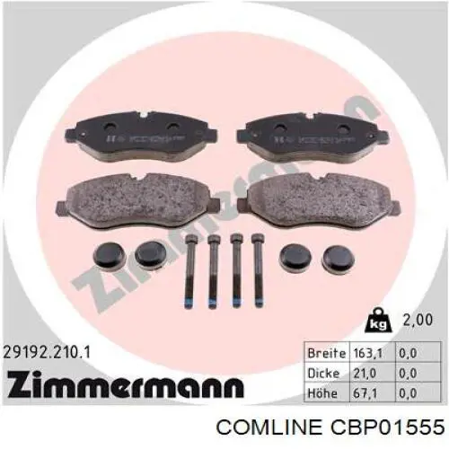 Купить CBP01555 Comline Колодки тормозные