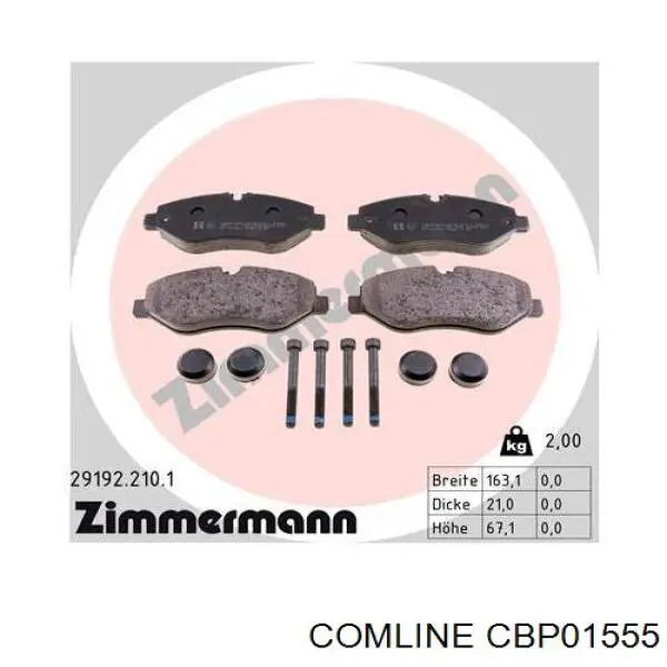 CBP01555 Comline Колодки передние