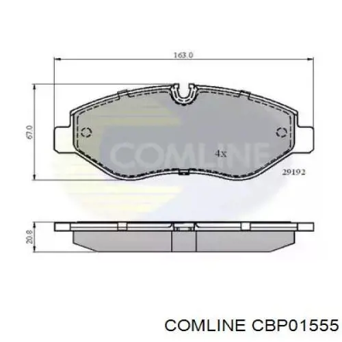 CBP01555 Comline Колодки передние