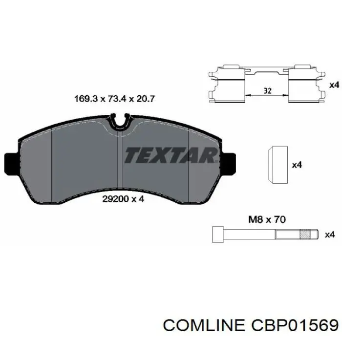 Купить CBP01569 Comline Колодки тормозные