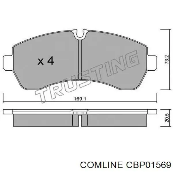 Колодки Comline CBP01569 цена, от 27.41 USD