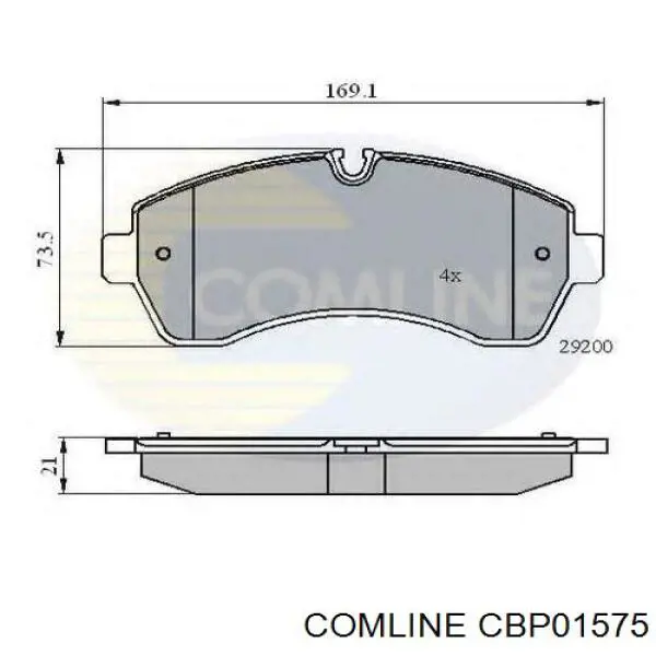 Купить CBP01575 Comline Колодки тормозные задние, дисковые