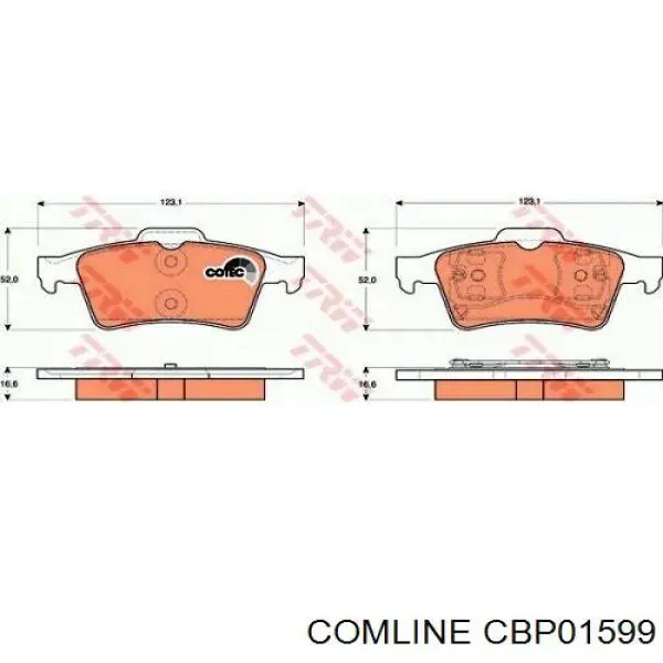 CBP01599 Comline Колодки тормозные дисковые комплект