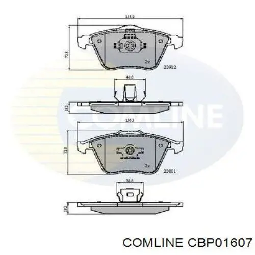 CBP01607 Comline передние тормозные колодки
