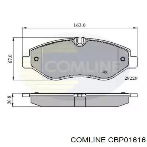 CBP01616 Comline Колодки передние