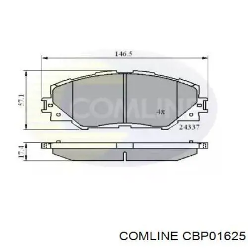 Передние тормозные колодки CBP01625 Comline