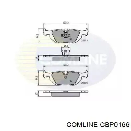 CBP0166 Comline колодки тормозные задние дисковые