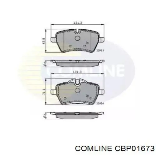 Передние тормозные колодки CBP01673 Comline