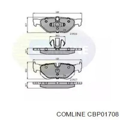 Задние тормозные колодки CBP01708 Comline