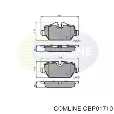 Колодки тормозные задние дисковые Comline CBP01710