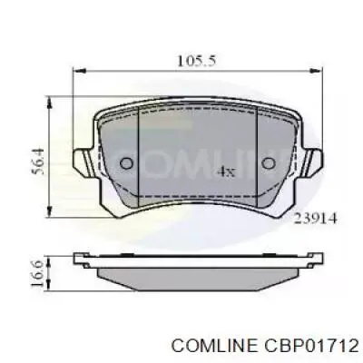 CBP01712 Comline Колодки тормозные дисковые комплект