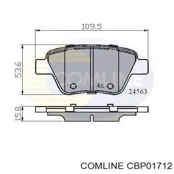 Купить CBP01712 Comline Колодки тормозные задние, дисковые