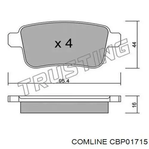 Задние тормозные колодки CBP01715 Comline